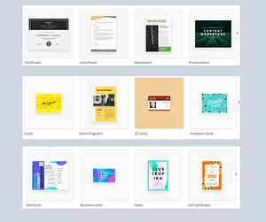 A grid shows templates for certificates, brochures, flyers, and more, highlighting a Hyperlocal Digital Marketing Agency in Pune and its offerings. - IPSense.com