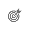 A grey bullseye target with an arrow dead centre, representing a leading hyperlocal digital marketing agency in Pune, on a plain light background. - IPSense.com