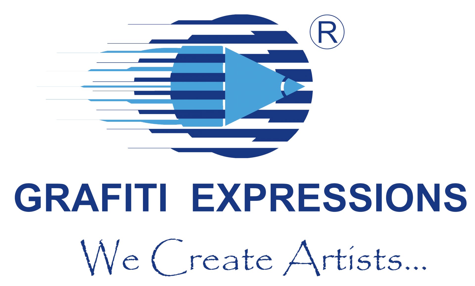 Hyperlocal Digital Marketing Agency logo: blue triangle and lines, “GRAFITI EXPRESSIONS,” “We Create Artists...” below—Pune-based agency. - IPSense.com