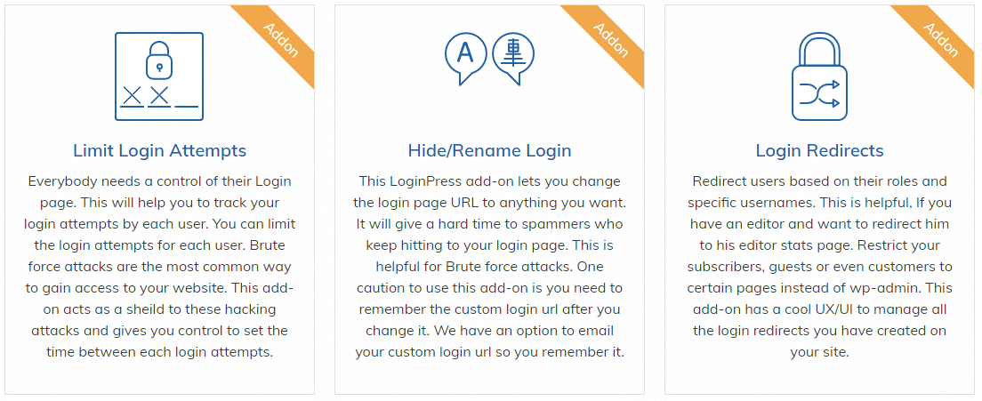 Hyperlocal Digital Marketing Agency highlights 3 security features for Pune eCommerce: Limit Login Attempts, Hide/Rename Login, and Login Redirects with icons. - IPSense.com