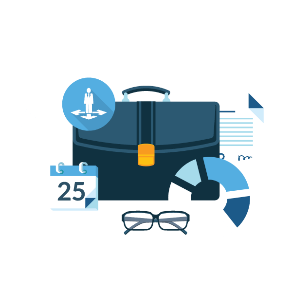Illustration of business essentials, highlighting a Hyperlocal Digital Marketing Agency in Pune and symbolising office work and digital strategies. - IPSense.com